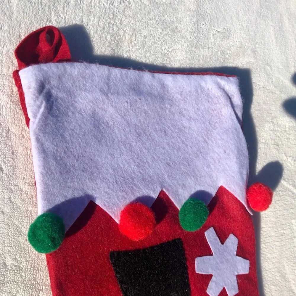 Christmas Stocking Felt Snowman Like New